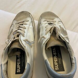 Golden Goose Super-Star White and Gray Sneakers